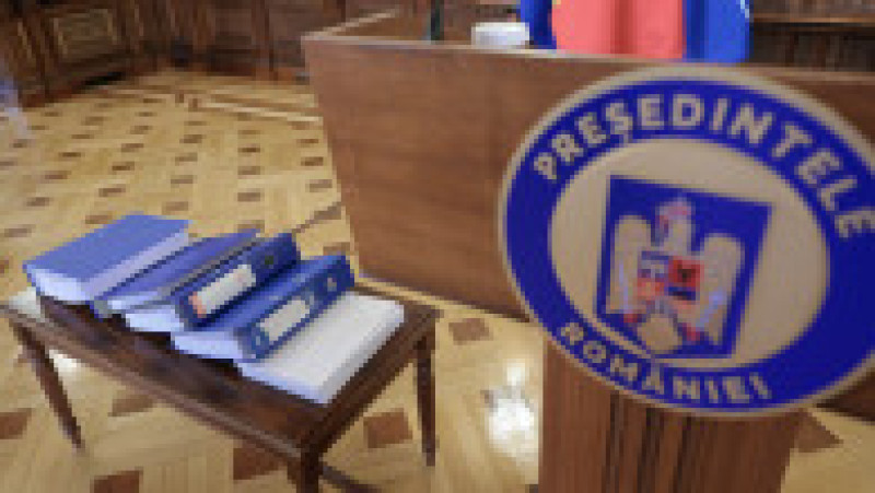 Președintele Nicușor Dan susține declarații de presă pe tema sistemului de justiție din România, la Palatul Cotroceni din București, 21 decembrie 2025. Foto: Inquam Photos / George Călin | Poza 5 din 9