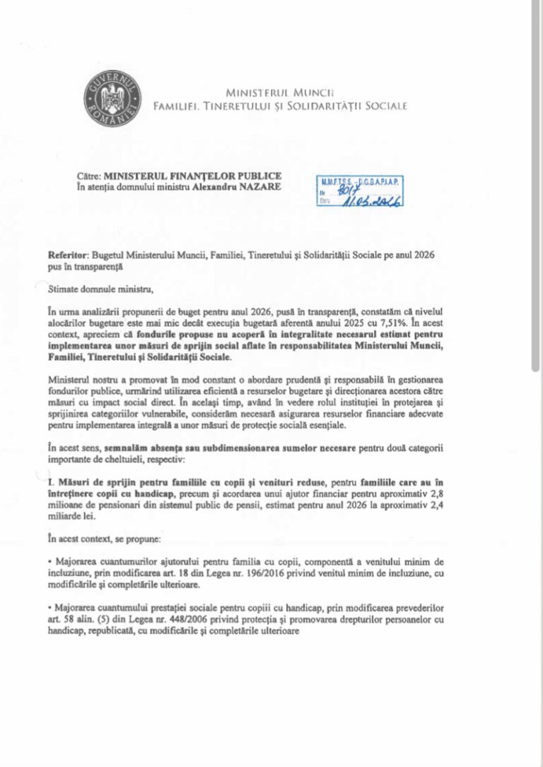 document-ministerul-muncii-critica-impartirea-banilor-din-buget:-alocarile-din-acest-an-sunt-mai-mici-decat-cele-din-2025