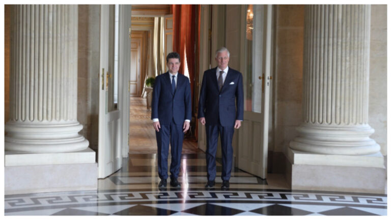 nicusor-dan,-primit-de-regele-belgiei-la-laeken.-discutii-tete-a-tete-la-castelul-regal
