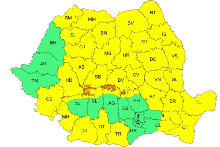 vreme-rea-in-aproape-toata-tara:-noi-alerte-de-viscol,-ploi,-ninsori-si-vant-puternic.-zonele-vizate-de-cod-portocaliu-si-galben-harta