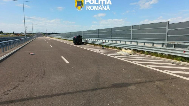 cursa-periculoasa-pe-autostrada-soarelui:-un-barbat-s-a-rasturnat-cu-masina-incercand-sa-scape-de-politisti.-ce-au-descoperit-asupra-sa