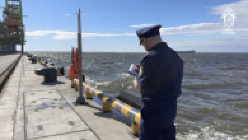 Serviciul de securitate rus FSB susține că petrolierul ARRHENIUS, care transporta GPL și sosea din Anvers (Belgia, stat membru al NATO) către Ust-Luga, în regiunea Leningrad, avea atașate mine explozive. Foto: Profimedia | Poza 6 din 8