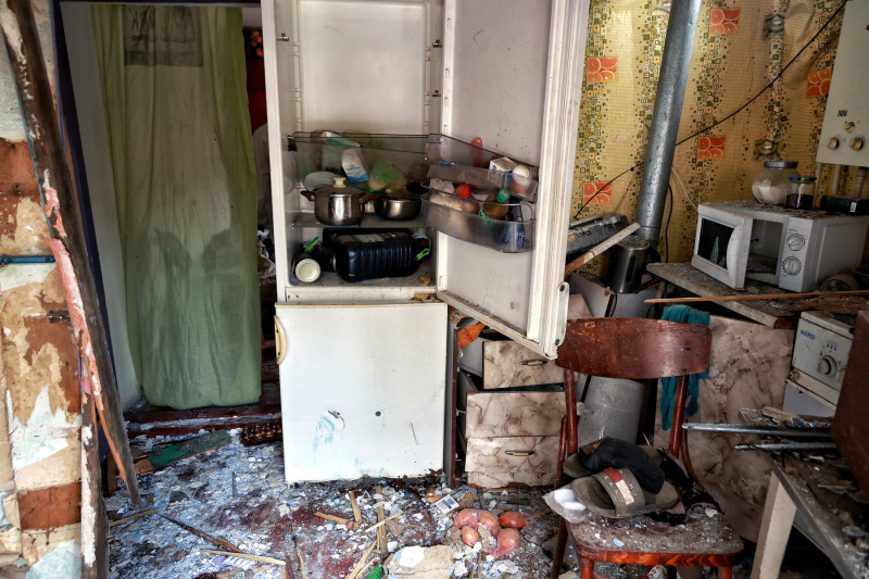 Aftermath of overnight Shahed drone attack on Odesa